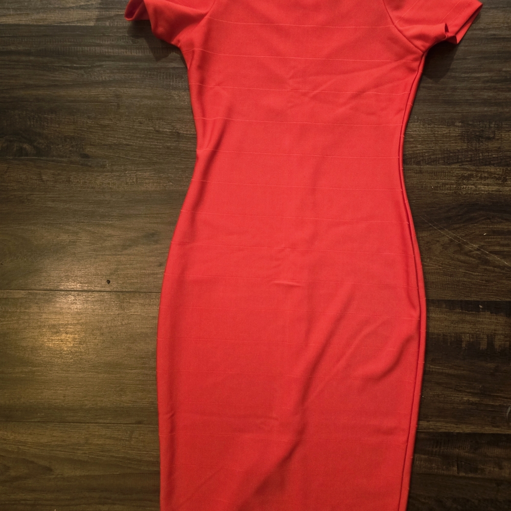 Haute Monde Vibrant Red Midi Dress